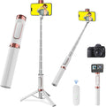 CellphoneTripod with Remote, Aluminum Alloy Selfie Stick Tripod, Best Foldable Mini Extendable Tripod Stand 270° Rotation Compatible with iPhone/Android Travel Essentials by Unknown
