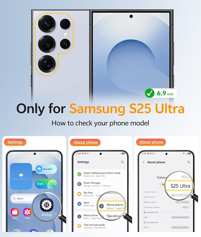 FNTCASE for Samsung Galaxy S25 Ultra Case, Compatible with Magsafe | Screen Protector, Full Camera Protection, Translucent Matte, 14FT Military Grade Drop Proof, Protective Phone Cover - Image 2