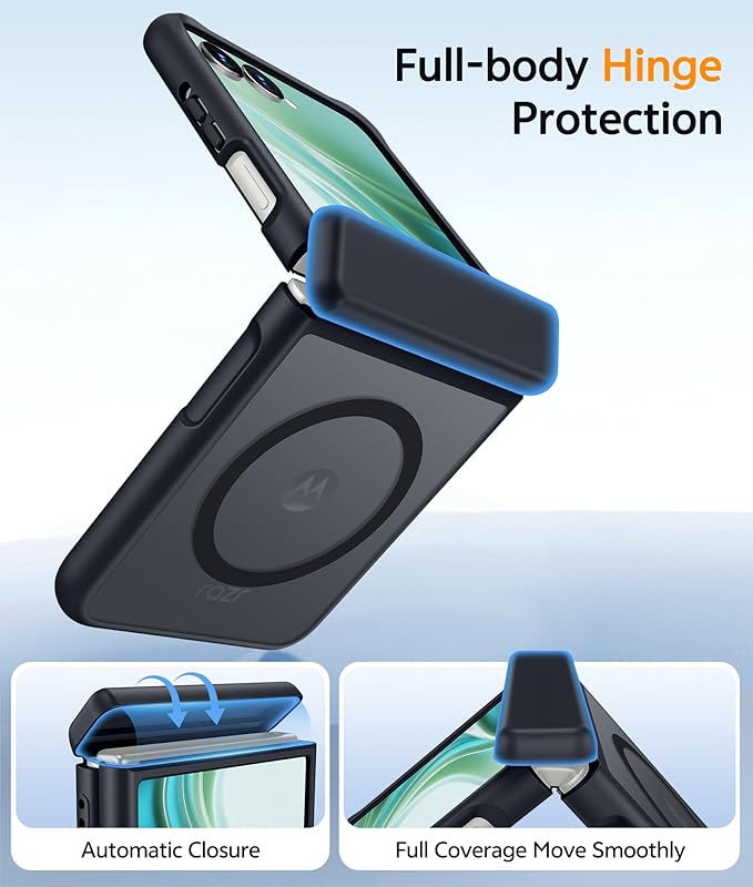 FNTCASE for Motorola Razr Ultra 2026/2025 Case, Fit for Magsafe, Black | Hinge Protection, Screen Protector, Magnetic Back,, 18FT Military Grade Drop Proof, Protective Phone Cover - Image 2