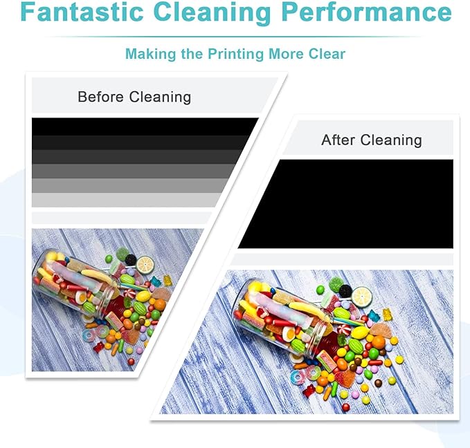 Printer Cleaning Kit for Epson, Printhead Cleaning Kit for HP Inkjet 100mL | Printer Head Cleaner for Canon, Printers Cleaner Printhead Cleaning Solution for Inkjet, Printers Print Head Cleaning Kits - Image 2