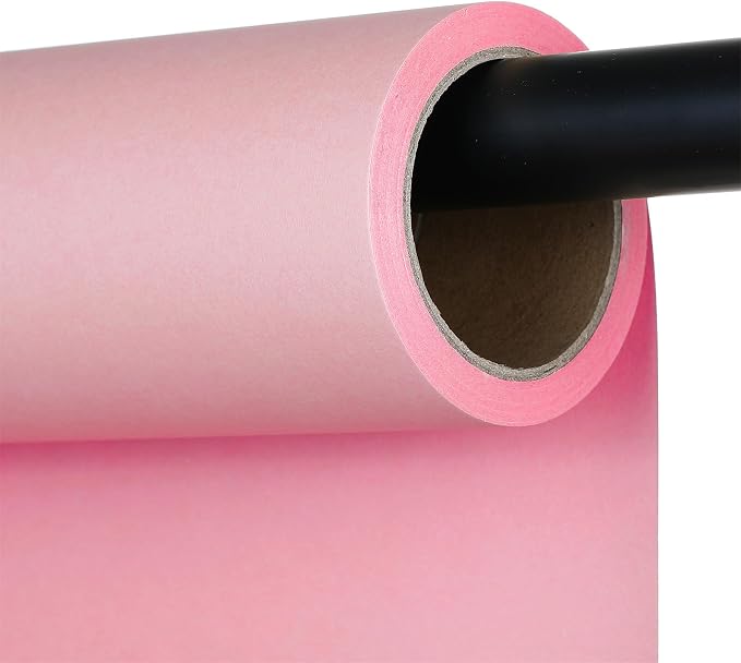 Pink Seamless Paper Backdrop, Pink Photo Backdrop 107" x32.8' | Heavyweight matte paper with non-reflective surface for portraits, videos, product photos and studio photography. by Unknown