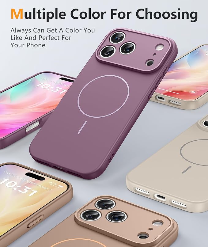 FNTCASE for iPhone 17 Pro Max Case, Fit for Magsafe, Screen Protector | Full Camera Protection, Integrated Silicone, 14FT Military Grade Drop Proof, Shockproof Protective Phone Cover, Full Purple - Image 5