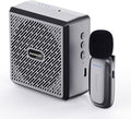 Wireless Lavalier Microphone with Voice Amplifier for Teachers | Bluetooth Speaker with Lapel Mic, Charging Portable Mini Mics, 2.4G Clip Microphones System for Tour Guides Fitness Meetings by XIAOKOA
