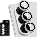 for Samsung Galaxy Z Fold 8 Ultra Camera Lens Protector, Individual Metal Ring Tempered Glass Lens Cover, [Strong Adsorption] Scratch Resistant Ultra-Thin HD Clear Lens Cover, 1 Set-Silvery by Btscase