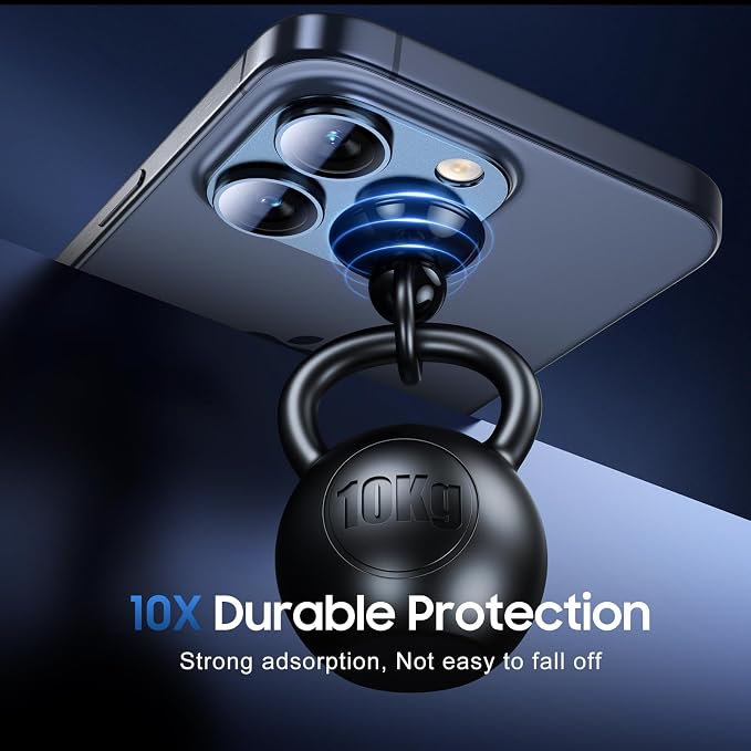 UniqueMe for 3 Pack iPhone 15 Pro/15 Pro Max Camera Lens Protector-All-Blue | Drop Protection, Case Friendly, Camera Cover Screen, Update New Version - Image 2
