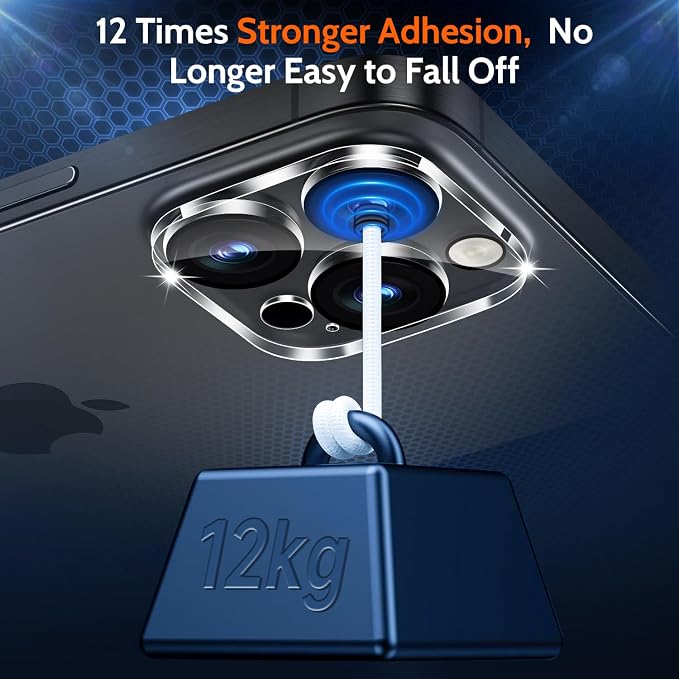 WHPXJY (3 Pack Camera Lens Protector Compatible for iPhone 16 Pro / 16 Pro Max Tempered Glass, Ultra HD Clear/Maintains Original Clarity/Shatterproof/Anti-scratch/Easy to Install/Case Friendly - Image 4