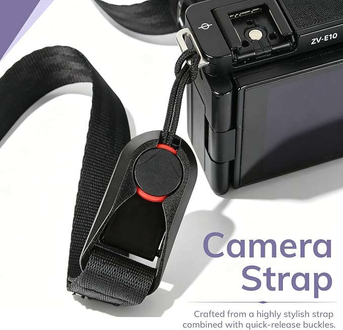 Camera Strap Neck Shoulder Strap with Quick Release Buckles for DSLR SLR - Image 2