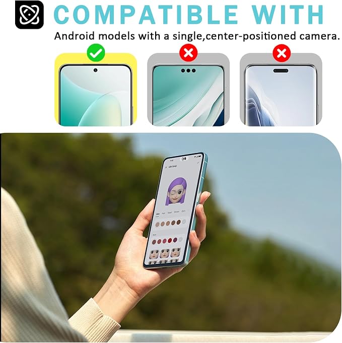 Front Camera Cover Compatible for Android Phones/Pixel/Galaxy/iPad-Black | Webcam Blocker for Single Front Camera, Privacy Slider Protects Your Phone Security - Image 3