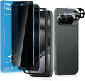 2 Pack for Google Pixel 10 Pro Privacy Screen Protector, 2 Pack Camera Protector, Fingerprint Compatible, Anti Spy, 9H Hardness Glass for Google Pixel 10 Pro Screen Protector by JavoYion
