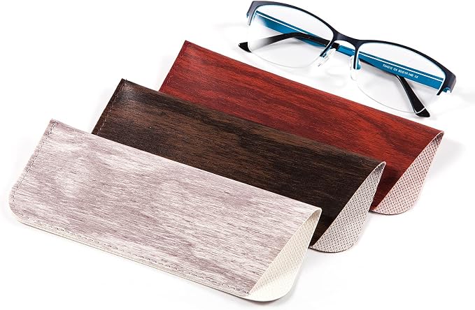 TRIUMPH VISION 3 Pack Reading Glasses Pouch Soft Case Eyeglass Sleeve Slim | Alternative to Bulky Case in bag, Lightweight Lined Padded Protect Optical lens Slip in, Cute Pattern Portable for Daily Use - Image 7