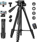 JOILCAN Phone Tripod, 68" Tripod for Phone Stand Video Recording Photos | Travel Floor Tripod Compatible with iPhone Canon Nikon DSLR, Cell Phone Tripods with Remote / Travel Bag by JOILCAN