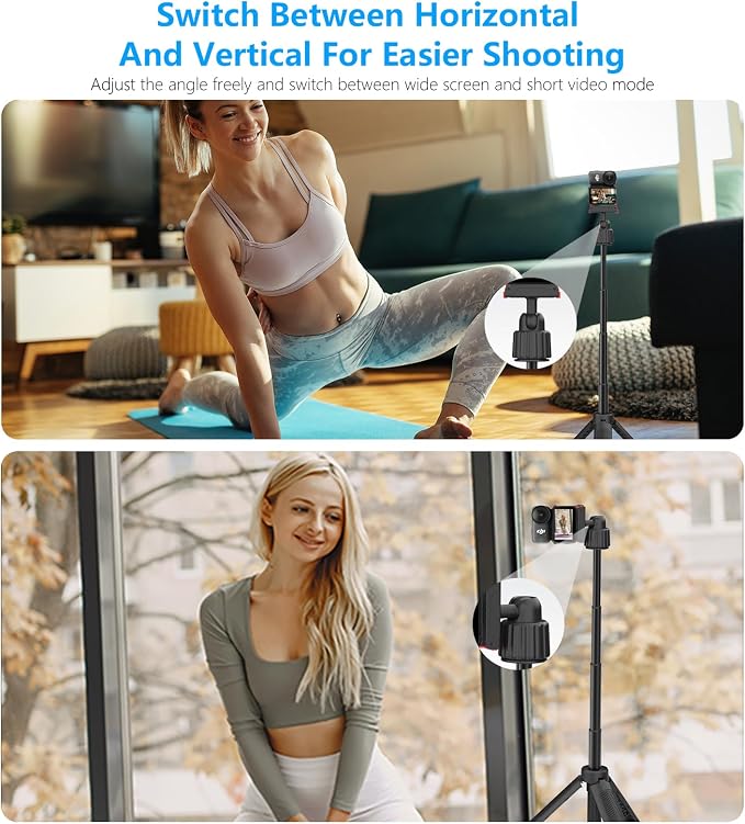 40cm/15.75" Selfie Stick Tripod Stand for Osmo Nano Action 6 with Magnetic Quick Release Adapter, 360 Mini Extension Rod Extended Pole Handle Grip Monopod for DJI Nano Osmo 6 Accessories - Image 6