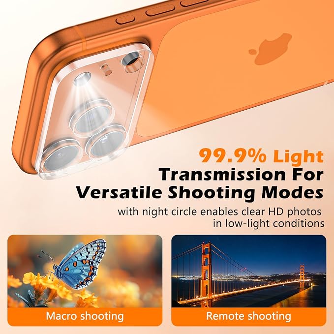 imluckies 3 Pack for iPhone 17 Max 6.9" Camera Lens Protector, HD Clear Tempered Glass Camera Accessories, 9H Hardness Anti-Scratch Screen Cover, Case Friendly[Not Affect Night Shots] - Image 4