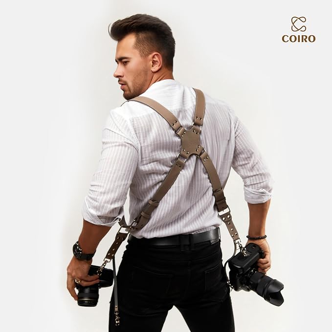 Dual Camera Harness Leather Camera Strap DSLR/SLR, All-Day Comfort - Image 7