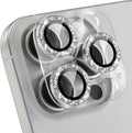 Choiche for iPhone 16 Pro/iPhone 16 Pro Max Camera Lens Protector | Bling Camera Cover with 9H Tempered Glass Lens Screen Protector Metal Ring Decoration Accessories (Clear-Titanium Natural) by Choiche