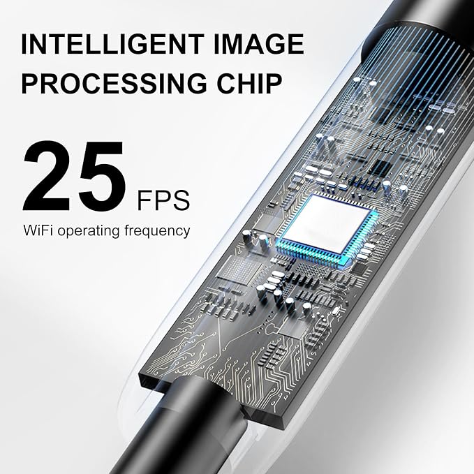 1920P HD Dual Lens Endoscope Camera Semi-Rigid Snake Cable IP67 Waterproof 8LED Lights Dimmable HD Industrial Pipeline Inspection Probe Compatible with Smartphones Endoscope Camera (16.4ft) - Image 4