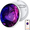 HD Digital Badge Pin with TouchScreen, Personalized E Badge for Backpack | Electronic Digital Display Badge with Custom Photo GIF Video Slideshow, Lightweight Pixel Display Smart Button Gift by Unknown