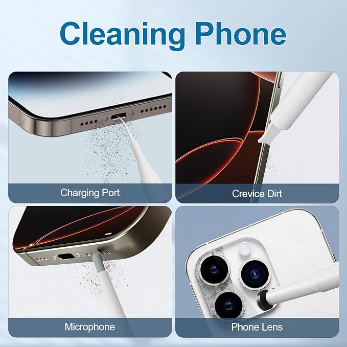 Keyboard Cleaner Laptop Cleaning Kit 22-in-1 | Computer Screen Cleaning Brush Tool, Multi-Function Electronic Device Cleaner Kit for MacBook, iPhone, Earbud, Camera Lens - Image 6