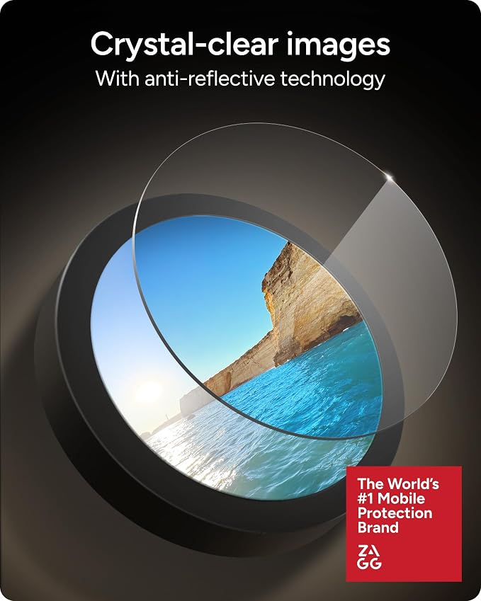 ZAGG Glass Elite Anti-Reflective Samsung Galaxy Z Fold7 Camera Lens Protector – Anti-Glare Technology, Maximum Impact & Scratch Resistance, InvisibleShield, Smudge-Free Surface, Recycled Materials - Image 3