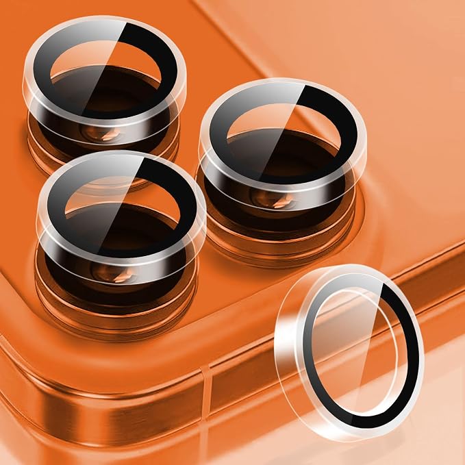 2 Set Camera Lens Protector for iphone 17 Pro Max/iPhone 17 Pro,Ultra HD 9H Tempered Glass Camera Protector,Anti Scratch Women Girls Camera Cover for iphone 17 ProMax/iphone 17Pro,Clear by Unknown