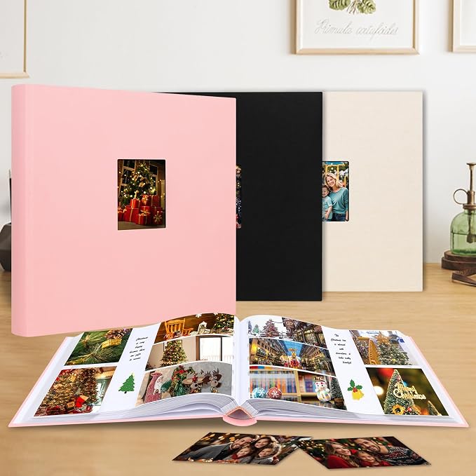 600 Pocket 4x6 Photo Album with Writing Space, Linen Cover, Pink | Large Capacity, 4x6 Album Book, with Memo for Family, Wedding Baby, Travel Memories Graduation Pictures - Image 8