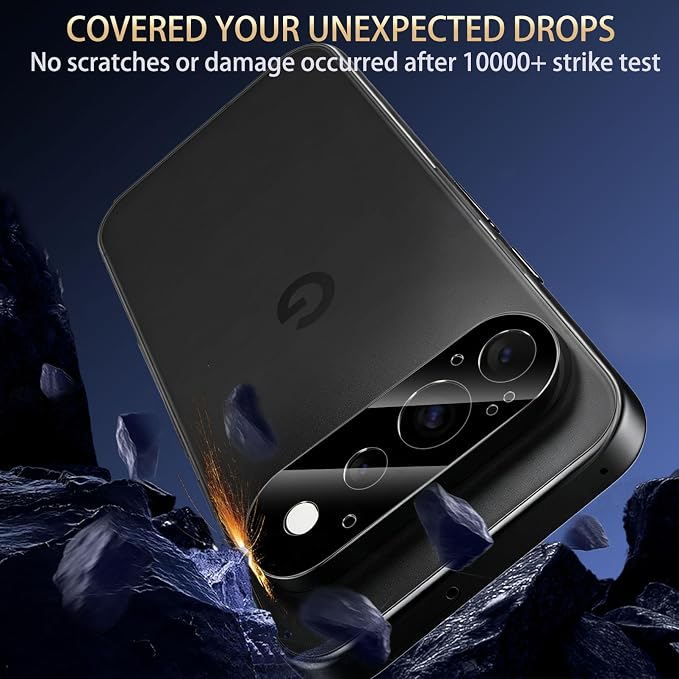 SiHPuoy 4pcs Camera Lens Protector for Google Pixel Pro Tempered Glass 11FT | 9H+ Hardness, Military Grade Shatterproof, Anti-Scratch, Case Friendly, HD Camera Cover, Does not Affect Night Shots - Image 3