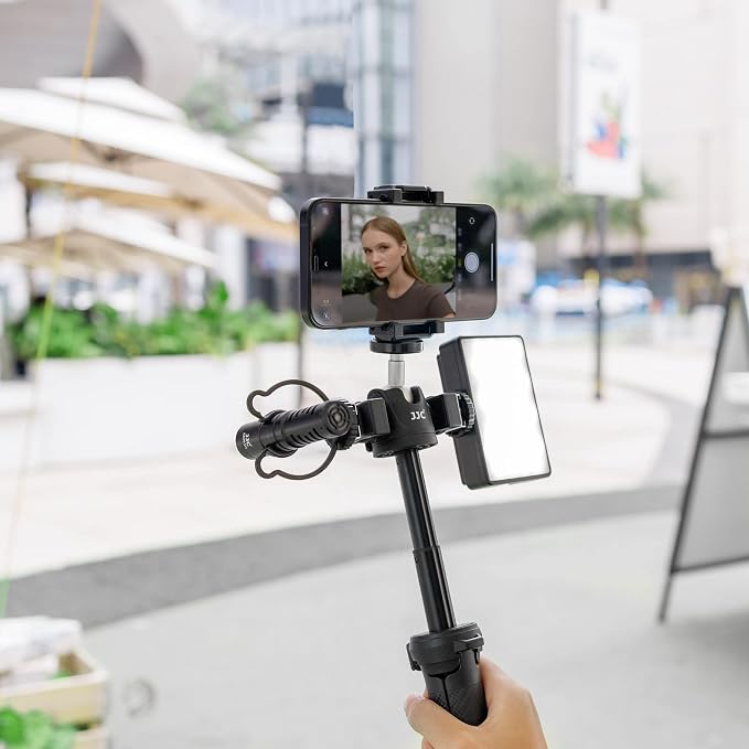 JJC Extendable Mini Tripod & Selfie Stick for Sony ZV-1F ZV-1 ZV-E10 A6100 | for Sony ZVE10 II ZV1F ZV-1 II ZV1 RX100 VII A6100 A6400, Canon PowerShot V1 SX740 HS G7X III II EOS R100 R50 & More - Image 9
