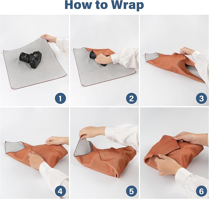 Walking Way Protective Wrap, Self-Adhesive Magic Cloth Camera Wrap, Storage Cloth, Anti-Scratch, Dustproof, Washable Lens Pouch for DSLR, Smartphones, Laptops, Cosmetic - Image 6