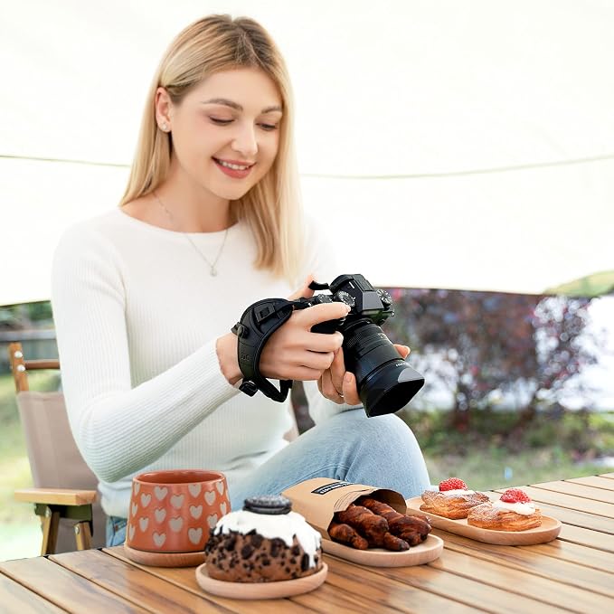 JJC Deluxe Microfiber Camera Hand Strap, Secure Padded Camera Wrist Strap | for Canon Nikon Sony Fuji Fujifilm Olympus DSLR and Mirrorless Cameras, Must Have Photography Accessories for Photographers - Image 8