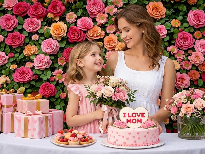 Floral Backdrop for Photography Mother's Day Backdrop Wedding Backdrops Spring Flower Photography Backdrop Backdrops for Photographers Studio Props 10X8FT 049 - Image 3