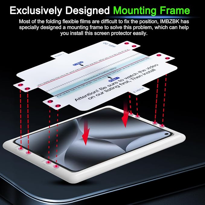 IMBZBK 9 in 1 Screen Protector for Google Pixel 10 Pro Fold, 3+3+3 Pack | 9H+ Hardness, Military Grade Shatterproof, Case Friendly, Bubble Free Auto-Dust Removal - Image 3