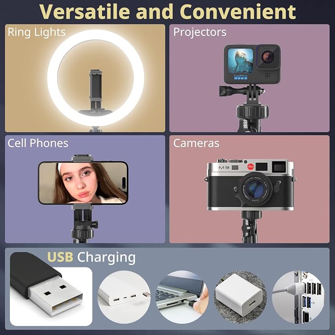 UBeesize 12" Ring Light with 62" Extendable Tripod Stand & Remote | LED Selfie Light with Phone Holder for Video Recording, Makeup, Content Creation, YouTube, TikTok, Twitch, Camera & Webcam - Image 5