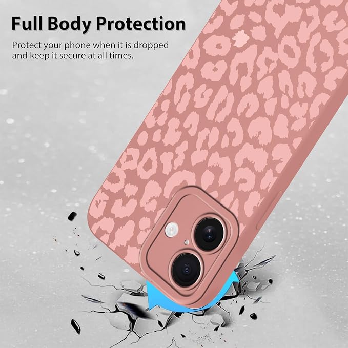 Cute Pink Cheetah Print Phone Case for iPhone 17 6.3" | Aesthetic Leopard Pattern Design Cover Full Camera Lens Protective Shockproof Soft Slim TPU Funda for Women Girls - Image 3