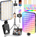 91 LED Portable Charger Selfie Light Video Conference Lighting | with Clip & Camera Tripod Adapter, Rechargeable 2000mAh, CRI 96+, 4 Light Modes, for Phone iPhone Webcam Laptop Makeup by Unknown