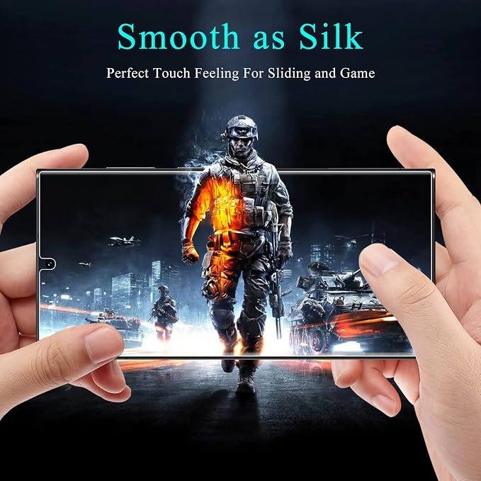 LYWHL [2+2 Pack for Samsung S22 Ultra Matte Privacy Screen Protector [Support Fingerprint ID] Anti-Spy Anti-Glare Full Adhesive Flexible Film + Camera Lens Glass Protector for Galaxy S22 Ultra 6.8” - Image 6