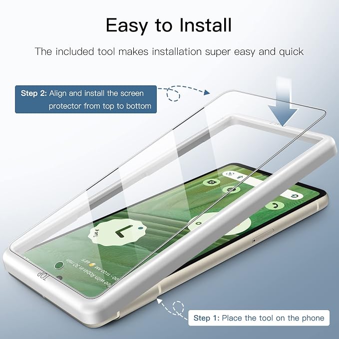JETech Screen Protector for Google Pixel 7, 2+2 Pack | with Camera Lens Protector, HD Clear Tempered Glass, Anti-Scratch Protection, Easy Installation Tool - Image 4