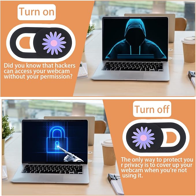 6 Pack Laptop Camera Cover Slide, Computer Camera Cover Slide, Webcam Privacy Protector for Laptop, Computer, Tablet, Smartphone, Pc - Image 4