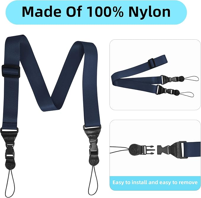 Adjustable Shoulder Strap, iPad Strap Nylon Neck Lanyard | for iPad/Samsung Tablet Case,Camera Binocular Crossbody Laptop Luggage Bag - Image 4