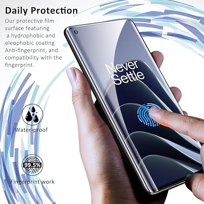 WILLONE 2+2 Pack for OnePlus 10 Pro Screen Protector | Camera Lens Protector, 9H Tempered Glass, Fingerprint Unlock, HD Clear, Phone Case Fit - Image 3
