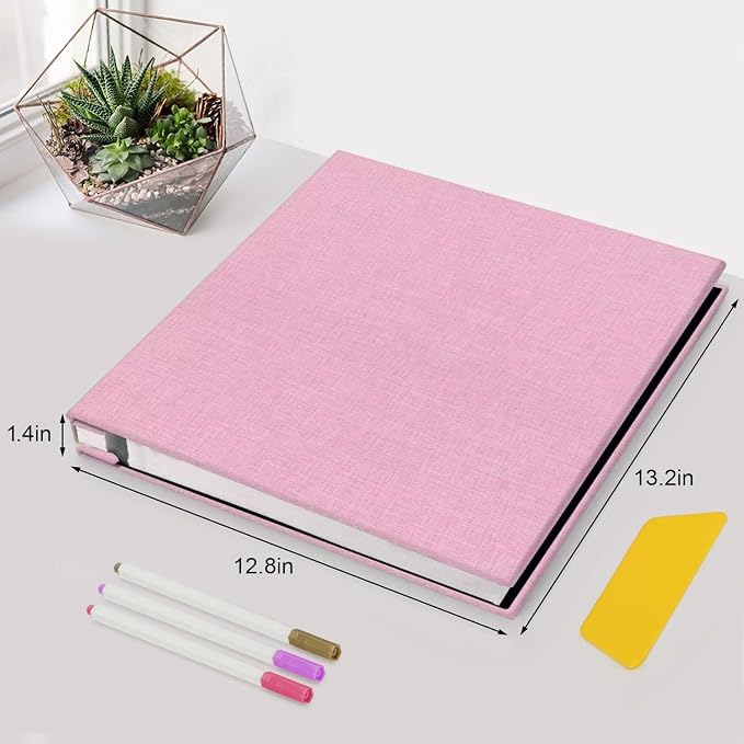 Zesthouse Large 18In Photo Album Self Adhesive 60 Pages, Scrapbook Albums with Sticky Page Holds 10x12 & 8x10 & 5X7 & 4x6 Pictures, DIY Photo Book Ideal Gift for Family Wedding Baby - Image 2