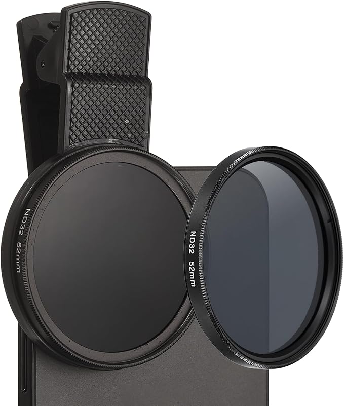 PATIKIL 52mm Phone Camera Lens, Clip-On ND32 Filter Circular Polarizing Lens for Most Smart Phones and DSLR Cameras, Black by PATIKIL