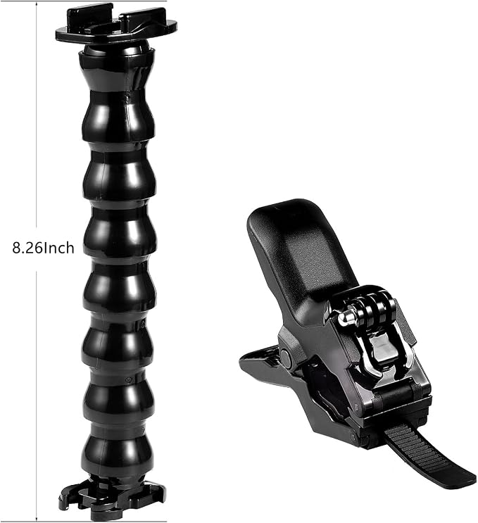 Suptig Jaws Flex Clamp Mount Gooseneck Mount for GoPro Mission Pro Gopro Hero 13 Hero 12 Hero 11 Hero 10 Hero 9 Hero 8 Hero 7 Hero 6 Hero 5 Hero 4 Session Hero 3 Akaso DJI osmo Arlo Action Camera. - Image 2