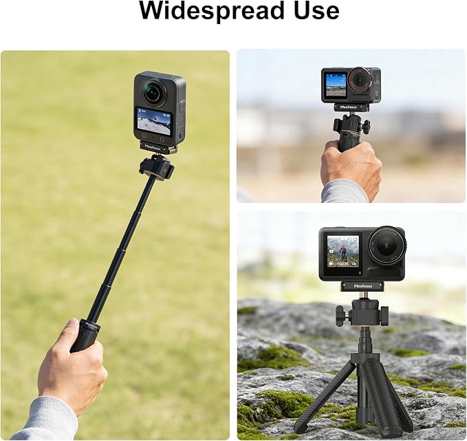 Mini Extension Tripod with Magnetic Quick Release Compatible with Osmo Action 5 Pro/4/3, Osmo 360, 2-in-1 Extendable Selfie Stick Tripod 360° Ball Head & Cold Shoe Mount Handle Grip/Extendable Rod | Travel Handle Grip for Action 5PRO/4/3|Cold Shoe Moun... - Image 8