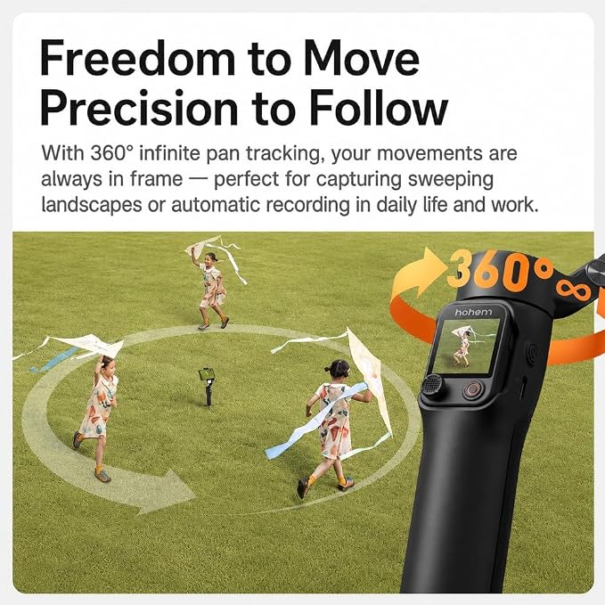 hohem iSteady V3 Ultra Gimbal Stabilizer for iPhone Gimbal with AI Tracking | Bi-Fill Light Built-in Extendable Rod & Tripod,Detachable Remote Control,Stabilizer for Video Recording (Black) - Image 5
