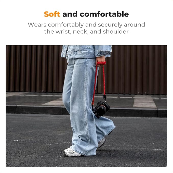 K&F CONCEPT Camera Neck Strap,100cm Camera Shoulder Strap | Nylon Rope, with O-ring for DSLR Camera, for Street Photography, BJ01 - Image 6