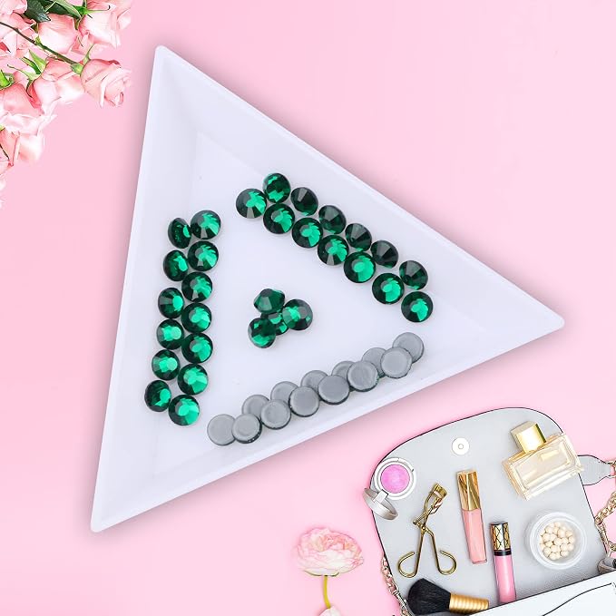 Jollin Hotfix Rhinestones Flatback Crystal Gems 3.2mm SS12, Dark Green | 1440pcs Hot Fix Crystals Glass Rhinestones for Bedazzling, Crafting, Clothes, Shoes & Accessories DIY Decoration - Image 3