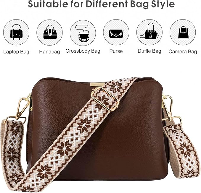 Replacement Purse Strap Shoulder Strap Adjustable Crossbody Strap for Women Crossbody Wide Shoulder Bag - Image 4
