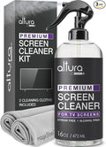 Altura Photo TV Screen Cleaner Spray & Wipe Kit for Smart TV LCD OLED, 16oz | Includes Cleaner, 2 Micofiber Cleaning Cloths, Great for Computers, Monitors, LED, Touchscreens, Laptops, Electronics by AlturaPhoto