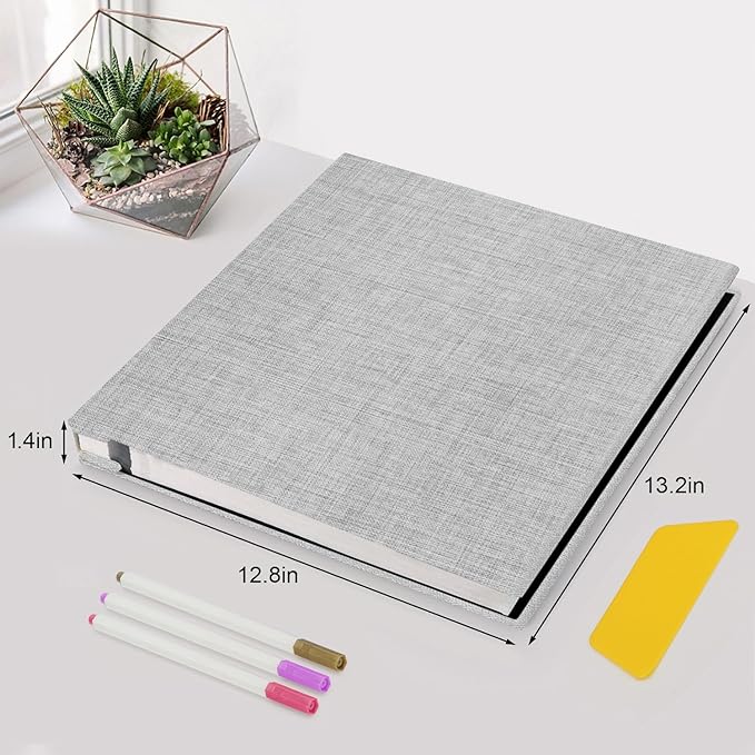 Zesthouse Large 18In Photo Album Self Adhesive 60 Pages, Scrapbook Albums with Sticky Page Holds 10x12 & 8x10 & 5X7 & 4x6 Pictures, DIY Photo Book Ideal Gift for Family Wedding Baby - Image 2