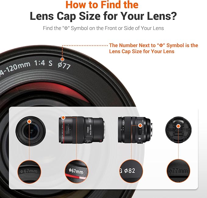 JJC 77mm Front Lens Cap Cover + Anti-Loss Cap Keeper Leash for Camera Lens | for Canon RF 14-35mm f4L IS USM, Nikon Z 24-120mm f4, Z 28-400mm f4-8, Sony FE 70-200mm F2.8 Lens & More 77mm Thread Lenses - Image 2